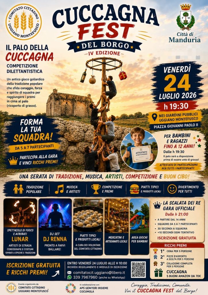 Torna il CUCCAGNA FEST del BORGO – IV Edizione!